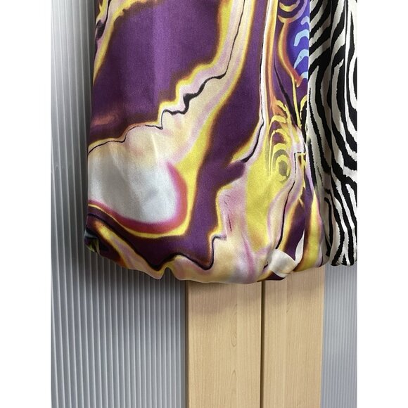 CACHE Animal Floral Silk Bubble Hem Strapless Cocktail Dress Sz 2 Party Wedding - Picture 4 of 9